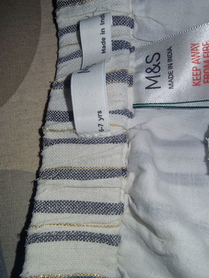 Παιδικό κοντό παντελόνι Marks & Spencer, μέγεθος 6-7 ετών