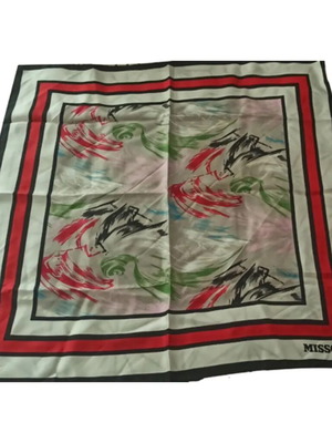 Missoni Silk Neckerchief Made In Italy, New, 65cm x 65cm
