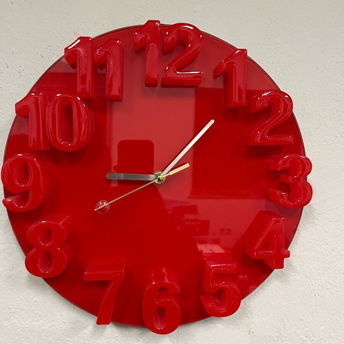 Handmade wall clocks from liquid glass, new, analog