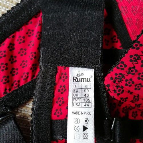 Wonderbra Rumu 90C bra new, black and red