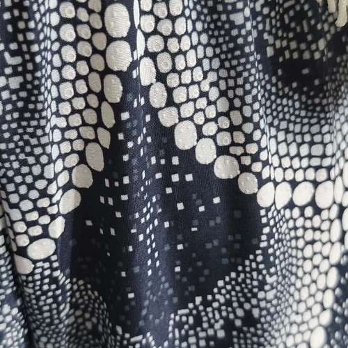 Swim fabric palazzo pants like new, dark blue-white, size M-L