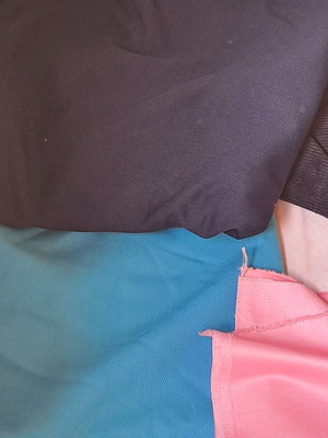 Various fabrics used, pack