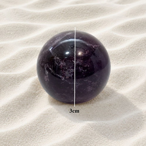Decorative desk sphere with rosewood base and amethyst stone new