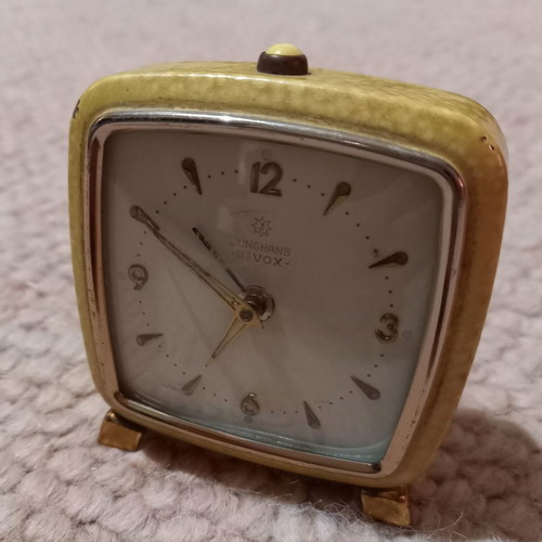 Junghans alarm clock used, 1950s decade, non-working