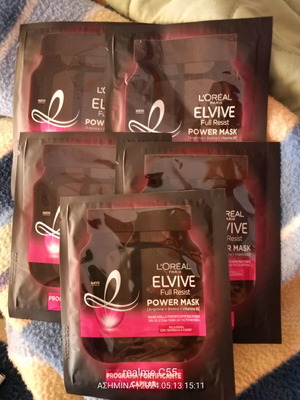 Elvive power mask set of 5 pieces 10ml new