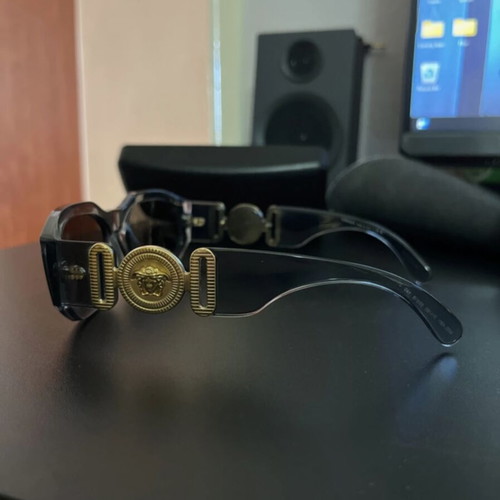 Versace sunglasses like new with transparent acetate frame