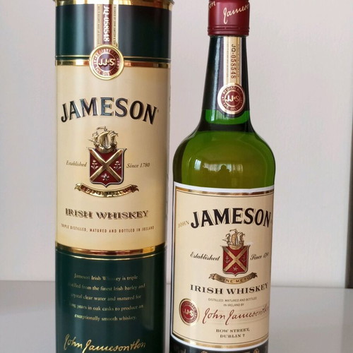 Collectible Jameson Irish Whiskey (Vintage Edition pre-2006) with metal box