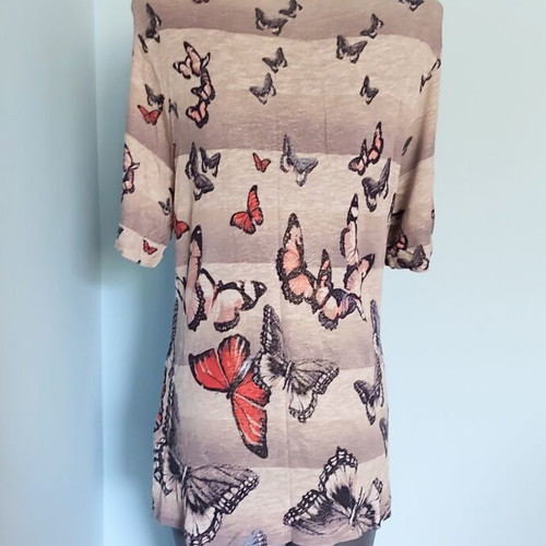 Gerry Weber women's tunic blouse with butterfly print, plus size