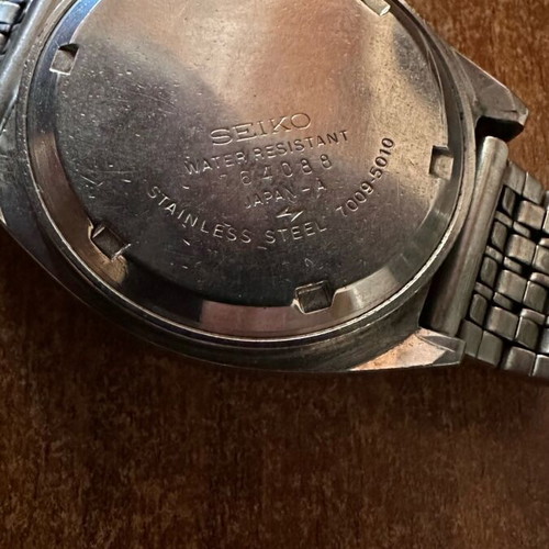 Seiko 5 automatic watch used, silver, 1981