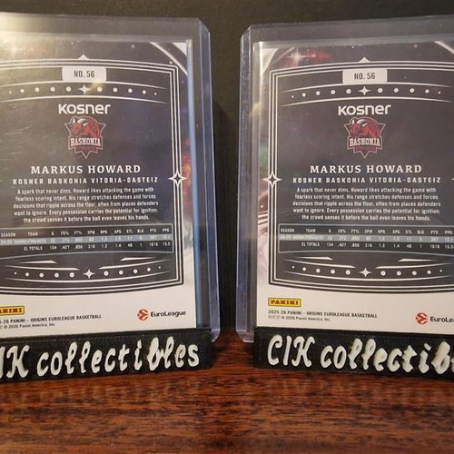 Euroleague Panini Origins Baskonia Markus Howard cards new