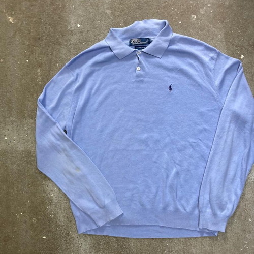 Polo Ralph Lauren Longsleeve Polo Shirt XL Light Blue
