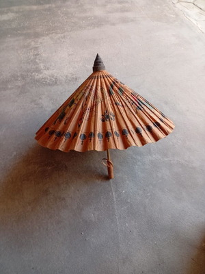 Handmade Thai umbrella new, bamboo frame, saa paper
