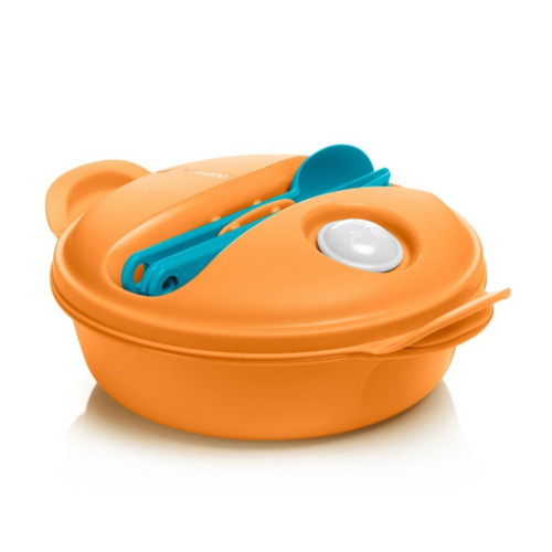 Tupperware Microwave Food Container 310ml with Knife Fork Spoon
