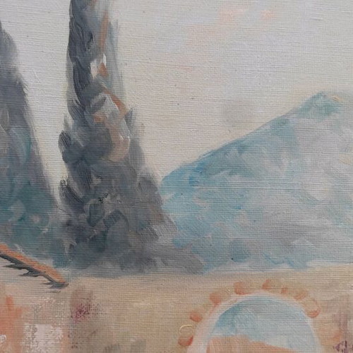 Dimitris Sarris painting used, acrylic 45x35 cm