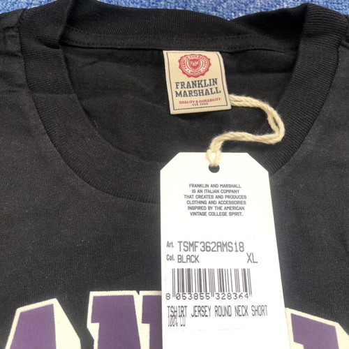 Franklin & Marshall T-shirt new men's M-L black and gray cotton