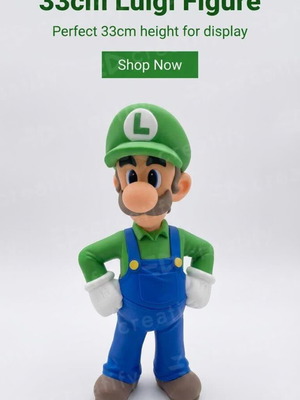 Φιγούρα Luigi Super Mario ύψους 33cm καινούργια