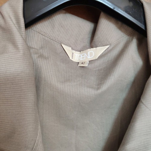 Sleeveless cotton shirt with tie like new, grey-beige