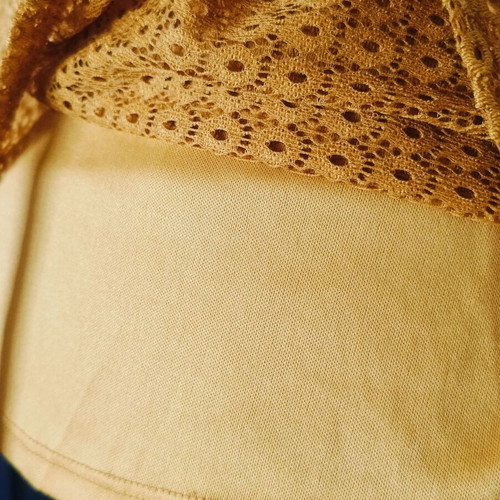 Camomilla blouse mustard lace, new, EU34