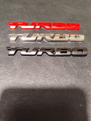 Turbo car badge made of aluminum new