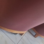 Leather armchairs with beech frame like new
