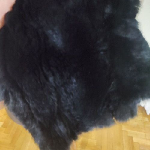 Conbipel short rabbit fur coat like new, black