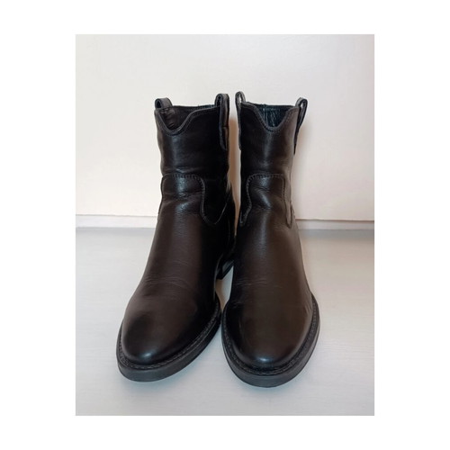 Benetton Leather Ankle Boots Like New, Black, Size 37