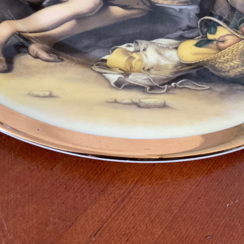 Fenton English porcelain plate with Murillo painting, diameter 27 cm