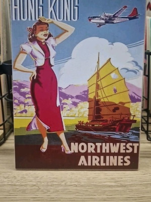 Wooden decorative sign Northwest air like new