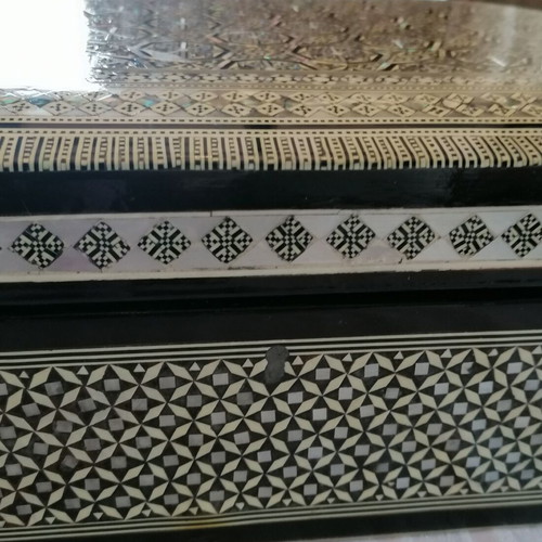 Large handmade jewelry box decorated with mother of pearl, like new