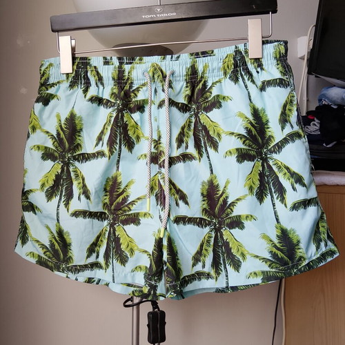 Swim shorts L/XL like new, green and turquoise
