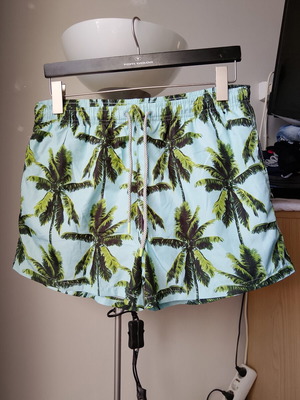 Swim shorts L/XL like new, green and turquoise