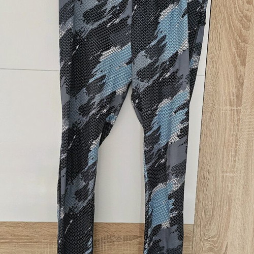 Elastic leggings used, size XL, gray and blue
