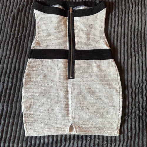 Toi&Moi strapless mini dress white new, size S