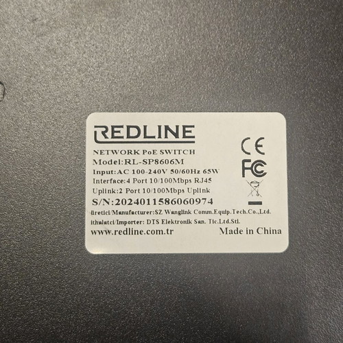 Redline RL-SP8606M PoE switch, 4FE PoE + 2FE UP, 6 ports