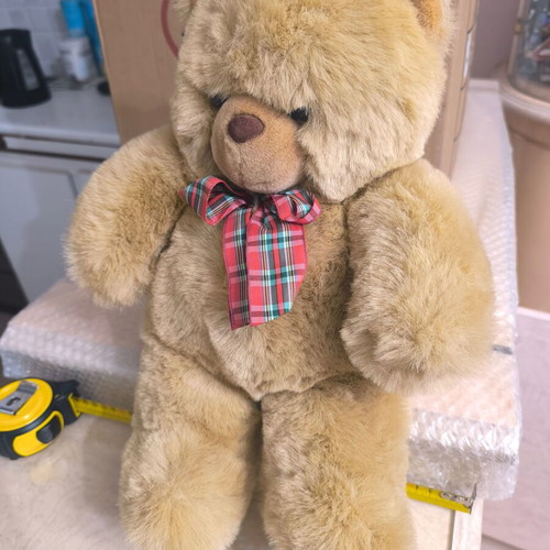 Large teddy bear with scarf like new, classic Teddy Bear