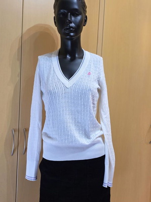 Πουλοβεράκι Benetton λευκό μέγεθος Μ σαν καινούργιο