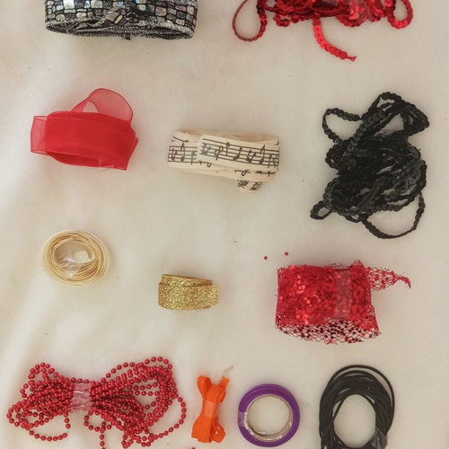 Craft ribbons and materials stock, like new