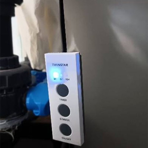 350-liter aquarium with stand, Aqua Nova XCF filter, heater, LED light