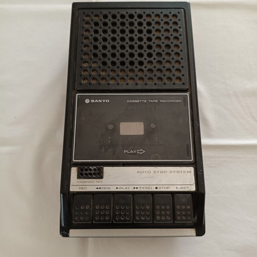 Sanyo model M2541 cassette tape recorder used