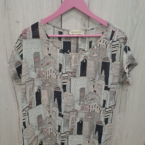 Bsb short-sleeve top like new, multicolored, size L
