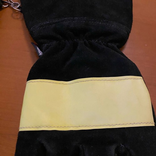 Leather work gloves new, heat resistant up to 250°C, size medium