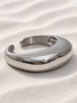 Pompe ring made of stainless steel new, silver color