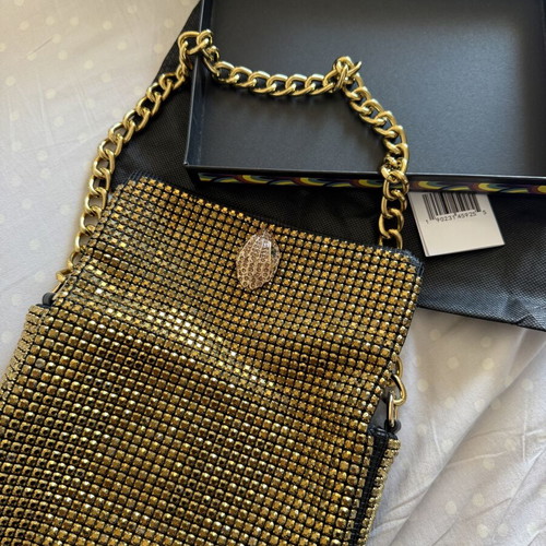 Kurt Geiger shoulder bag new, gold with rhinestones