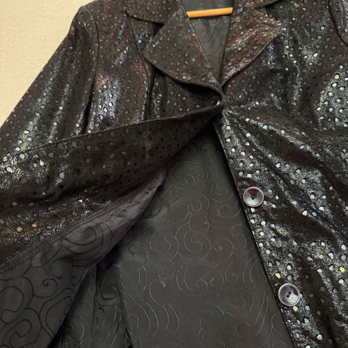 Leather jacket new, black, sizes M and L
