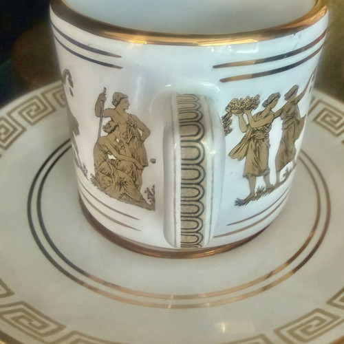 Neofitou Keramik espresso cup and saucer set with 24K gold