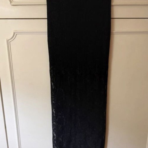 Black midi skirt with lace new, one size