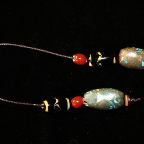 Indico Jewells handmade worry beads with turquoise and lapis lazuli porcelain beads
