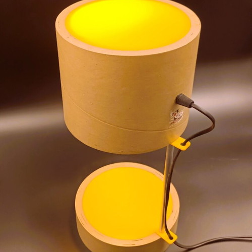 Table lamp made of recycled materials and plexiglas limited edition new