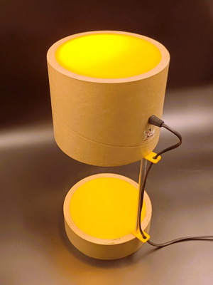 Table lamp made of recycled materials and plexiglas limited edition new