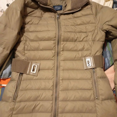 Women's down jacket used, beige, size S/M